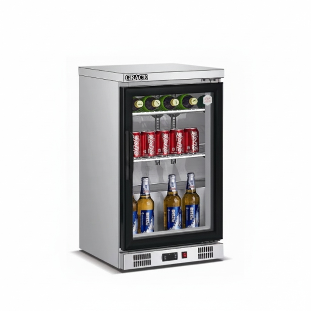 Wine Beer Dual Zone - Lodówka podblatowa, stal nierdzewna 304, 520x500x840mm,