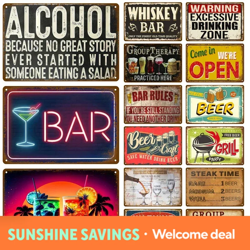 Wine Beer Europe - Metalowy Znak Whiskey Wino Alkohol Marka