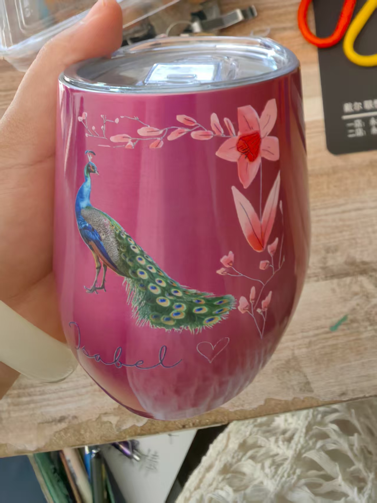 Wine Beer Logo - Termos z Własnym LOGO Izolowany Kubek