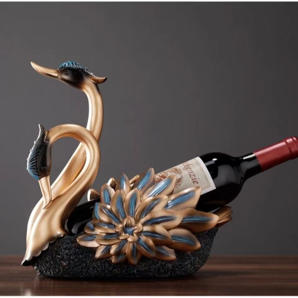 Wine Beer Europe - Stojak na wino Swan Red, luksusowa