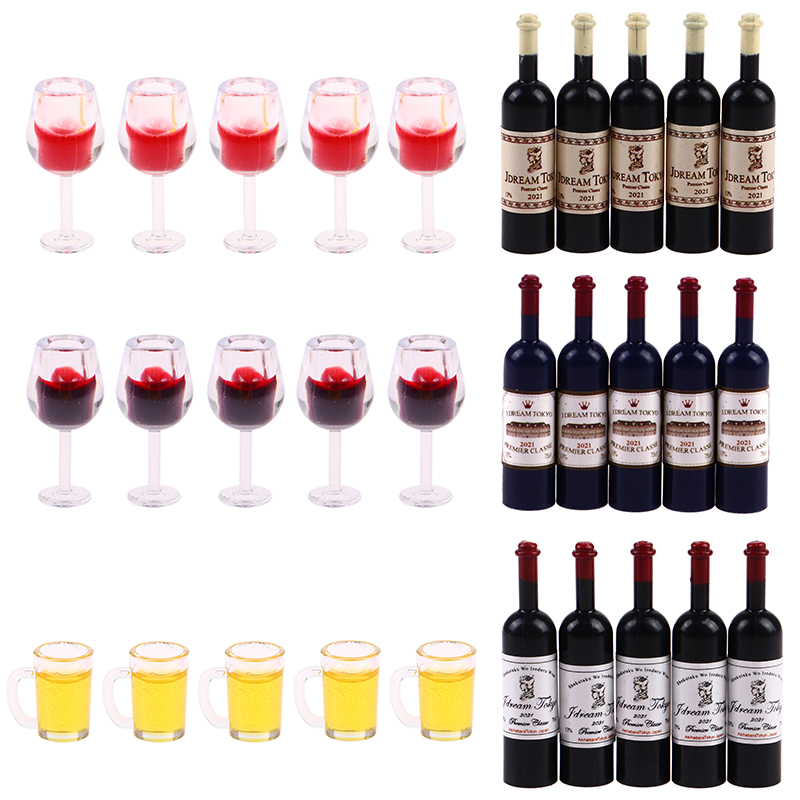 Wine Y Beer - 5 sztuk 1:12 domek dla lalek