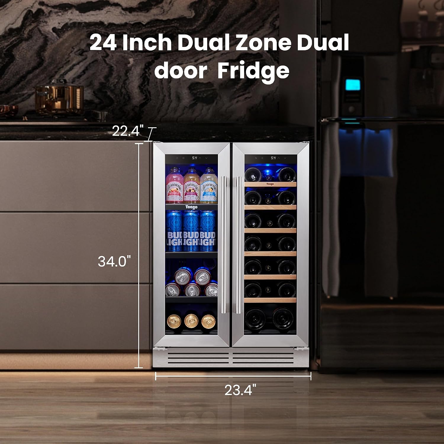 Lodówka do wina i napojów Yeeg – Wine Beer Dual Zone recenzja i cena