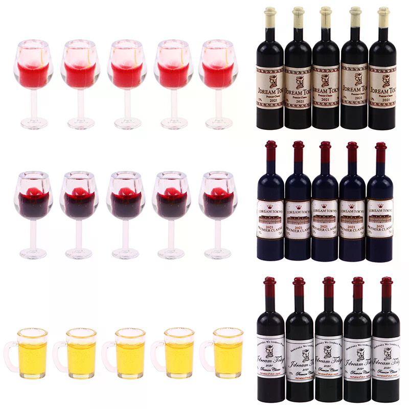 5 szt. 1:12 Miniaturowe kielis – Wine Y Beer recenzja i cena