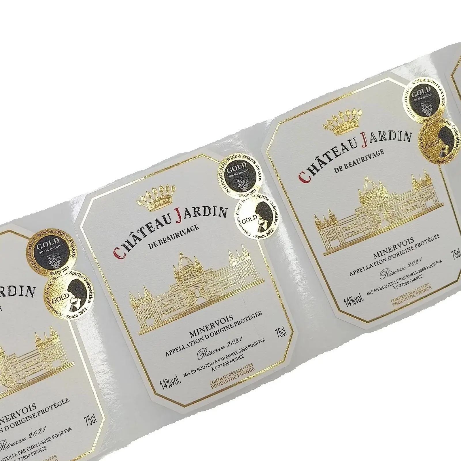 Naklejki z własnym logo, złota – Wine Beer Logo recenzja i cena