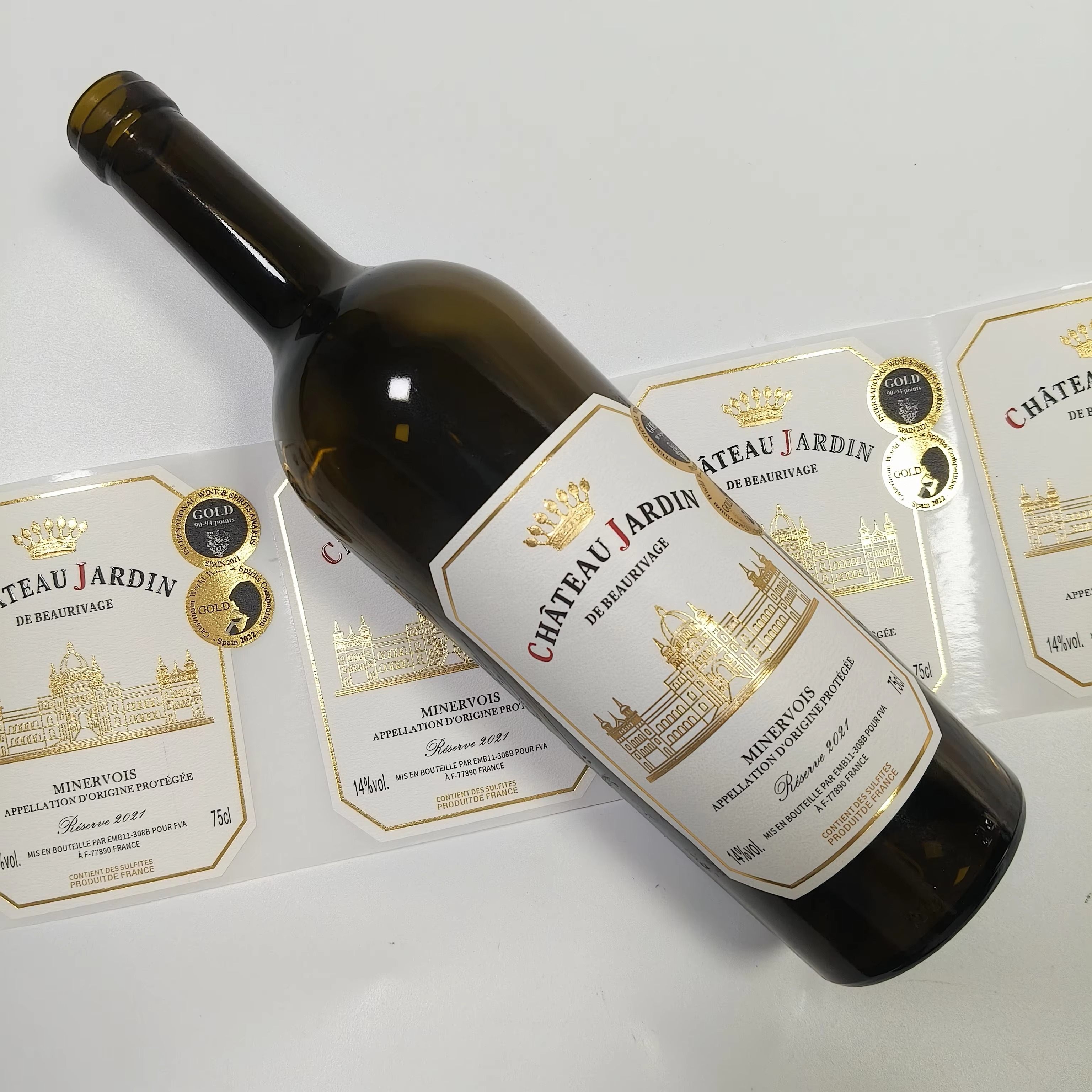 Naklejki z własnym logo, złota – Wine Beer Logo recenzja i cena