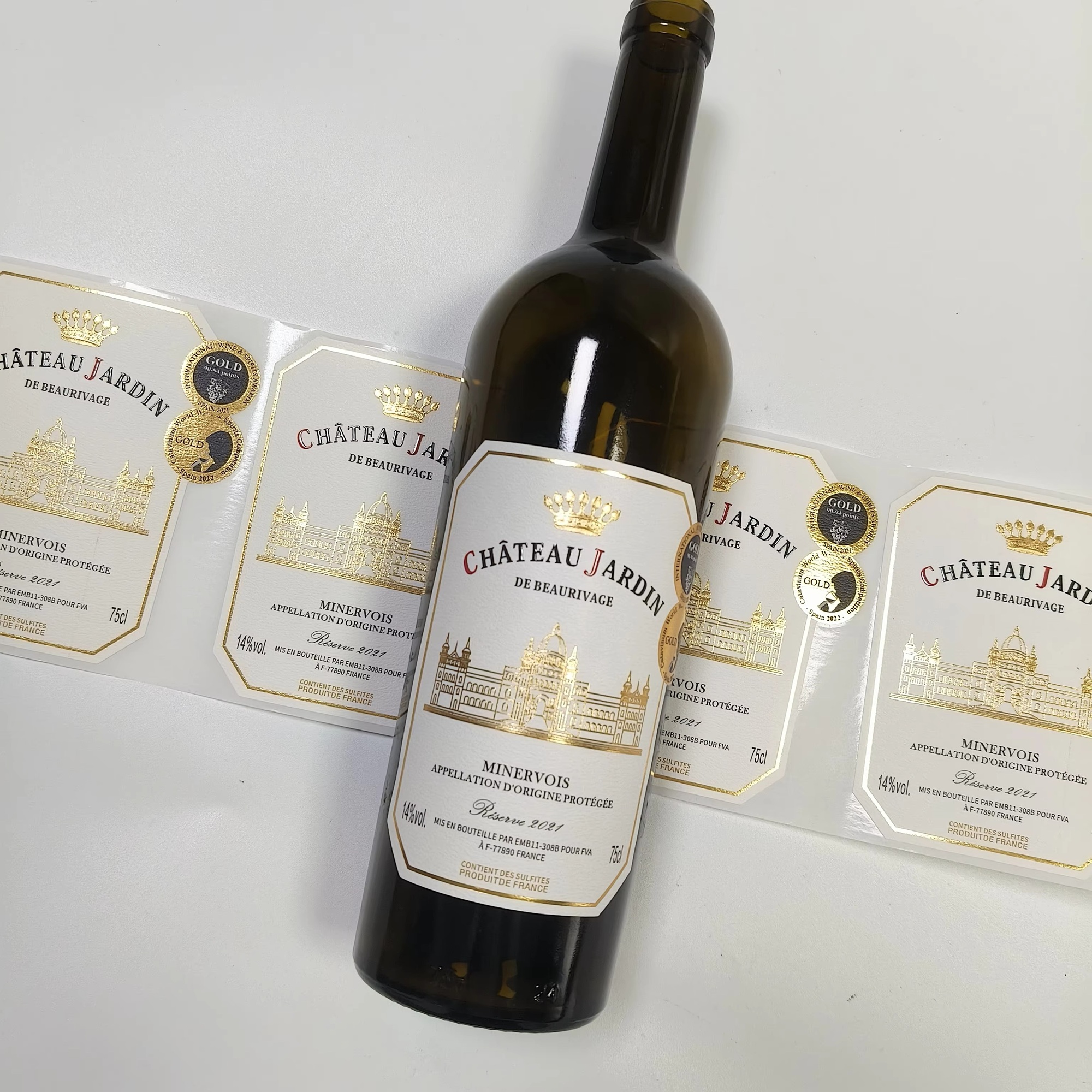 Naklejki z własnym logo, złota – Wine Beer Logo recenzja i cena